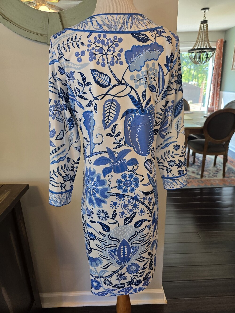 Gretchen Scott Size Small Jersey Split Neck Bordertown Dress Resortwear Vacation - Picture 5 of 9